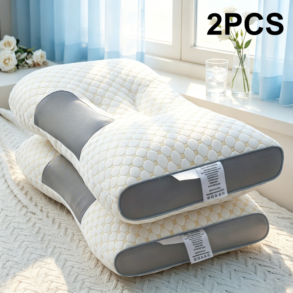 1/2pcs Soft Low Profile Neck Pillows, Detachable High-quality Pillow Core For Comfortable Sleep, Promotes Deep Sleep, Neck Pillow Suitable For Sleeping, Travel, Office Use