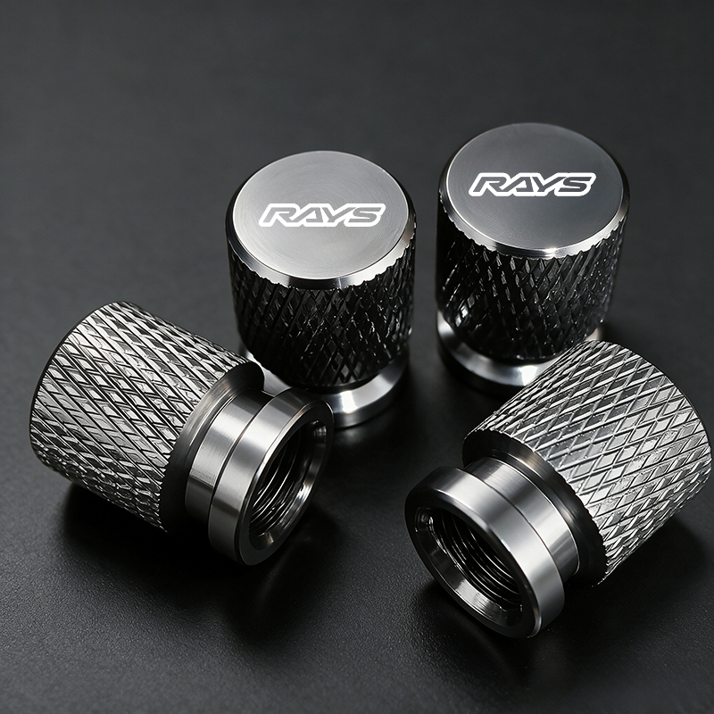 TEMU 4pcs Car Valve Caps With "" Logo, Durable And , Fashionable Modified Additions, Holiday Gifts
