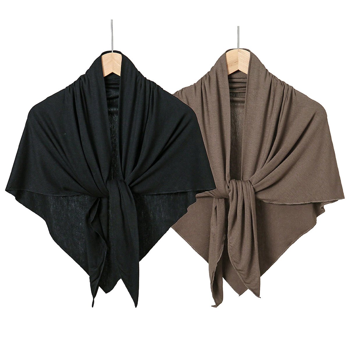 TEMU Lot de 2 foulards-turbans à tête triangulaire, foulard-turban musulman de couleur unie avec bandeau confortable et réglable, adapté pour les