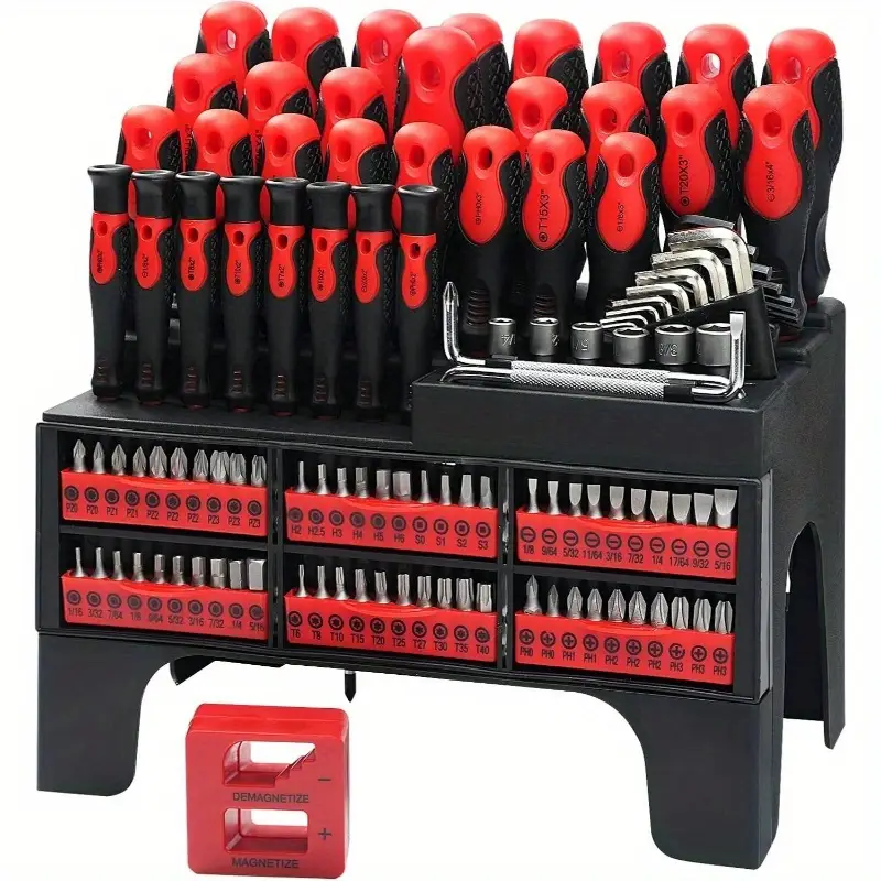 130-in-1 precision screwdriver set with magnetic tips & ergonomic grip - heavy-duty electronics repair kit with torx, phillips, flathead bits, s2, h1, jis, phillips/flat/hex/ bits - compatible with computer, phone, tablet, watch, game console, glasses, pc, laptop - durable tool kit for diy, electronics repair, home & - no power required, screwdriver all in one, pocket screwdriver, long screwdriver bits, mini screwdrivers, flat screwdriver Product details 0
