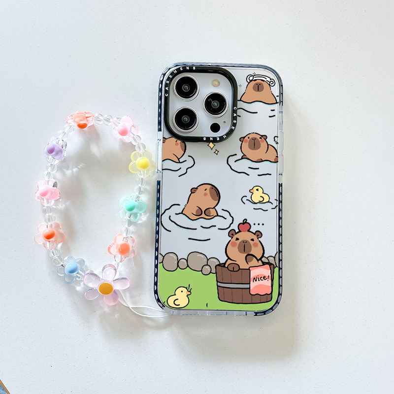 スマホケース】可愛いカピバラ柄ケース。iphone 16 iphone 16/15/14
