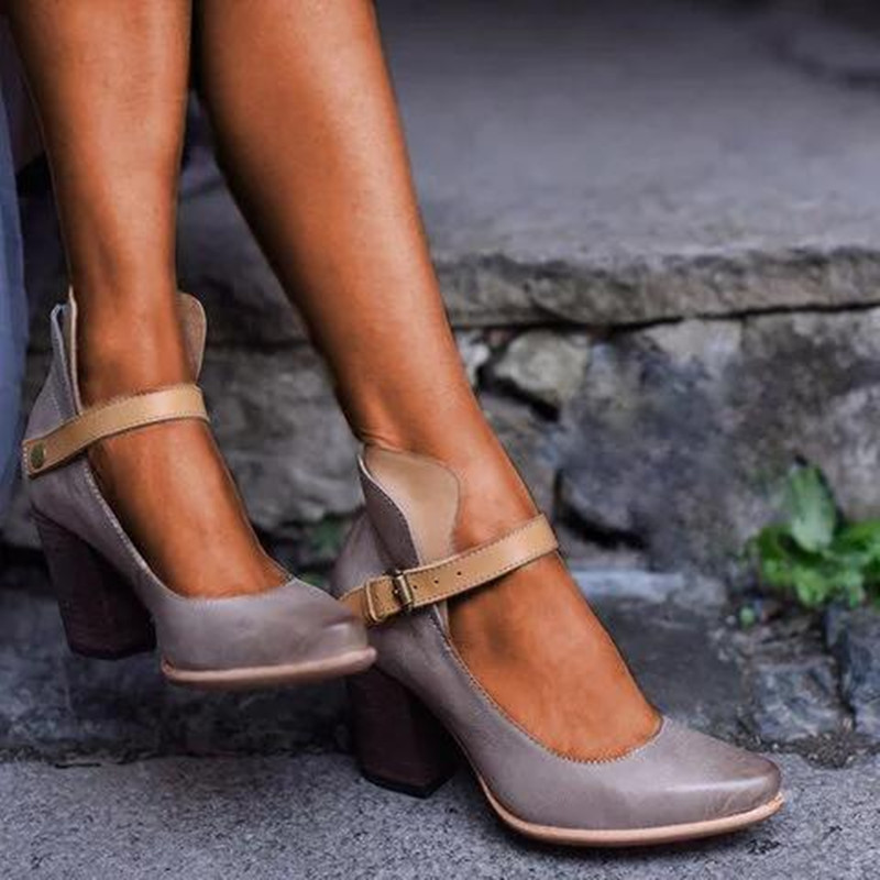 Vintage High-heeled Fashion Pumps For Women, Suitable For Daily , Shopping, Street Strolls And Dating, Women Shoes