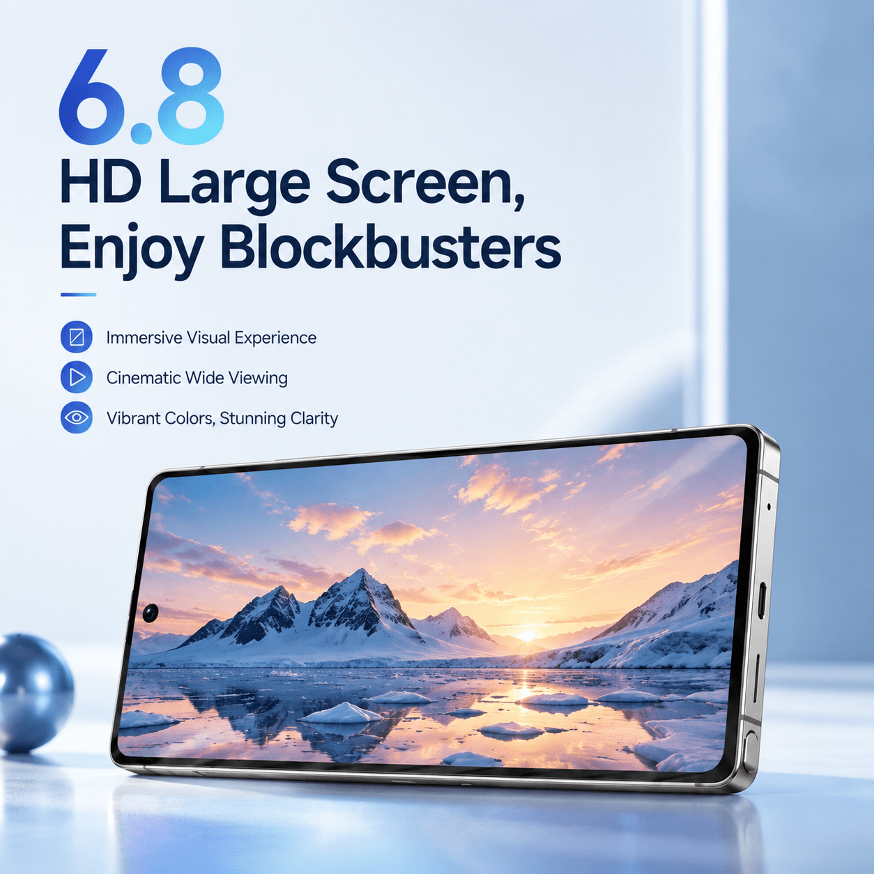 backup spare unlocked mobile phone 6 8 hd   screen 4 64gb   face fingerprint unlock   stylus case present   Product details 1