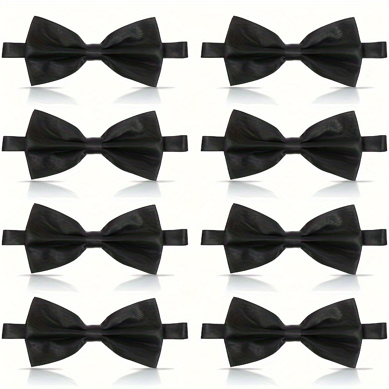 

8-pack Pre-tied Adjustable Men's Bow Ties - , Satin Silk , Polyester Non-woven Fabric, For Tuxedo, Wedding, , Formal