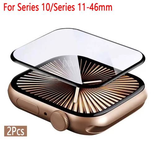 2pcs set full coverage clear smartwatch screen film for watch se s11 s10 s9 s8 s7 s6 s5 s4 s3 s2 s1 series for 38 40 41 42 44 45 49 46mm size with 24 hours automatically repair bubbles hd film anti fingerprint