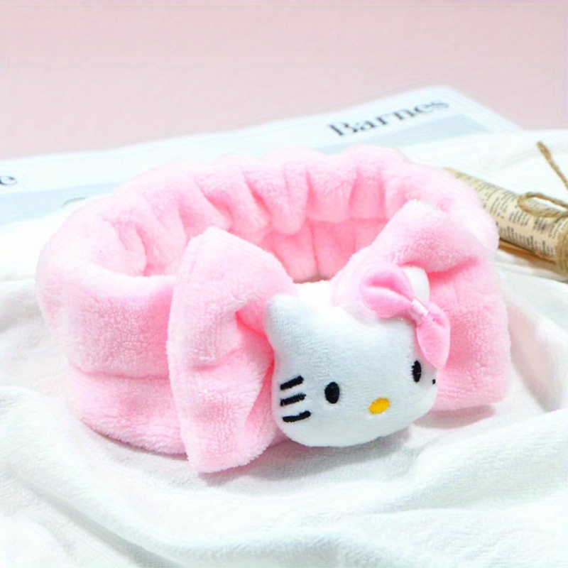 E-shop Sanrio Schleifen-Stirnband - Niedliches Gesicht & Haar, Weich & Bequem, Ideal für , Spa, Partys