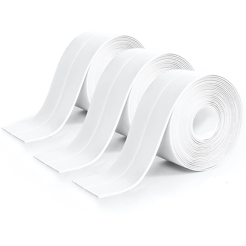TEMU 3-piece Bathroom And Kitchen Self-adhesive Sealing Tape, Super Strong , Easy To Cut Without Tools, Long-lasting Seal With Flexible And Durable ,