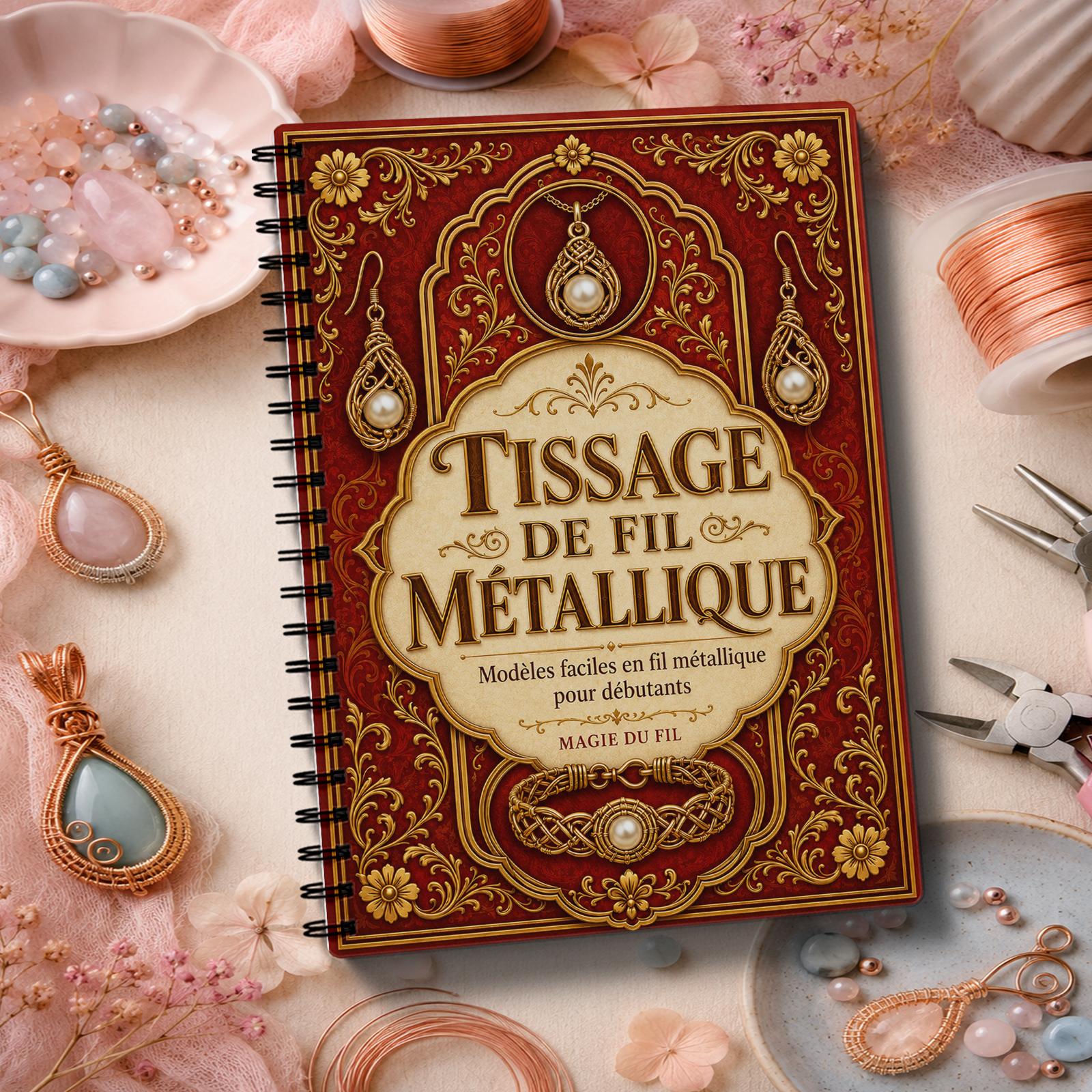 TEMU Carnet de bijoux en fil , de tissage de fil faciles pour débutants, , pendentifs, boucles d'oreilles, bracelets et bagues faits à , notes