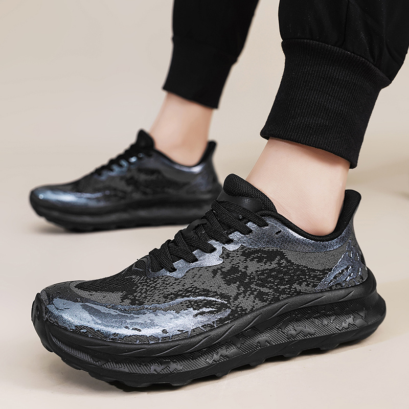 High-Quality Knit Upper Wide-Toe Sports Shoes