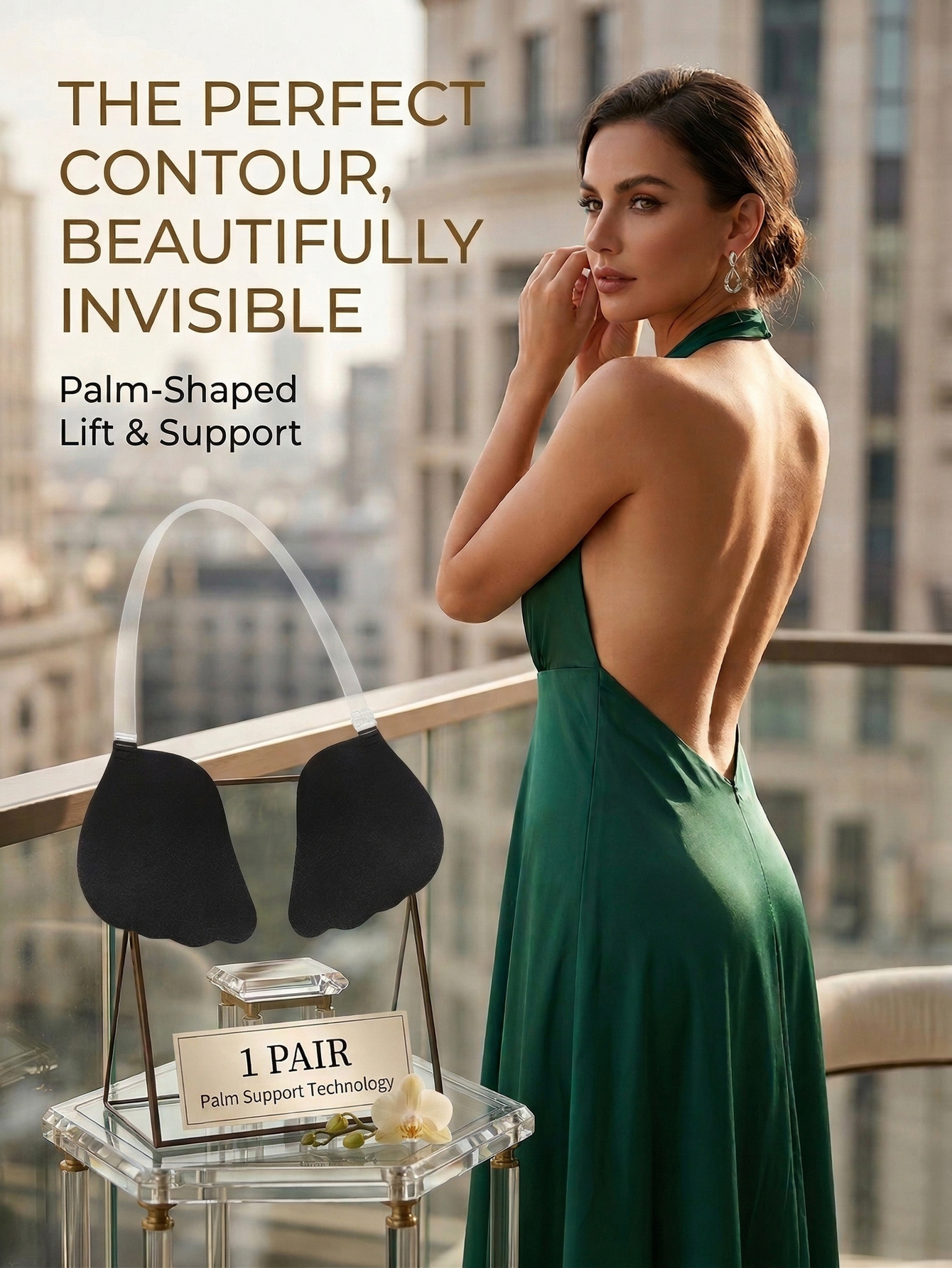 invisible bra backless dress for Burgundy Velvet Dress - BIS-12-18-25 Color:dusty blue and seamless support in