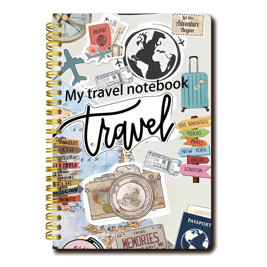 E-shop 1 spiralgebundenes Reisetagebuch, 5,5 * 8,3 Zoll, hält jedes interessante Erlebnis der Reise fest, ein durchdachtes Geschenk für ein Mädchen,