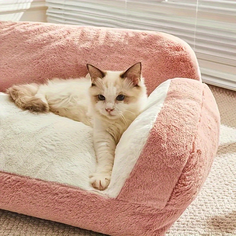 soft   sofa bed for small dogs puppies cozy polyester dog bed with plush cushioning warm durable indoor bedding for   indoor use dog couch bed stylish pet accessory comfortable   Product details 2