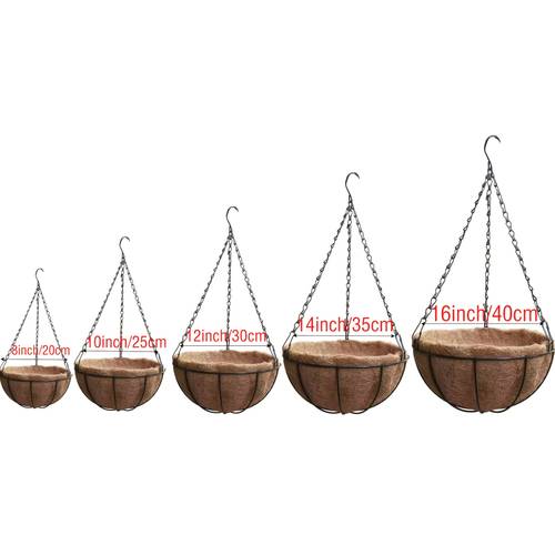 6pcs retro hanging planter set with 3 chains baskets fairy tale theme artificial plant holders chain hooks for indoor outdoor decor no electricity needed garden ornament metal chain hanger artificial hanging flower basket