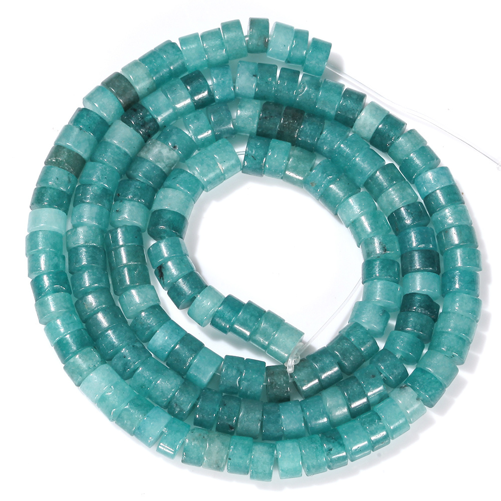 TEMU Perles Heishi plates 2D en amazonite naturelle 4x2mm, perles d'espacement plates en pour la création de bijoux bohèmes, 153-160 pièces