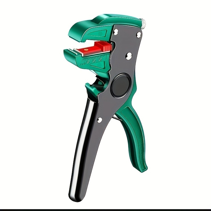 TEMU 2-in-1 Duckbill Wire Strippers, Green And Black Automatic Peeling Pliers For Electricians, Adjustable Stripping Force And Length, Suitable For