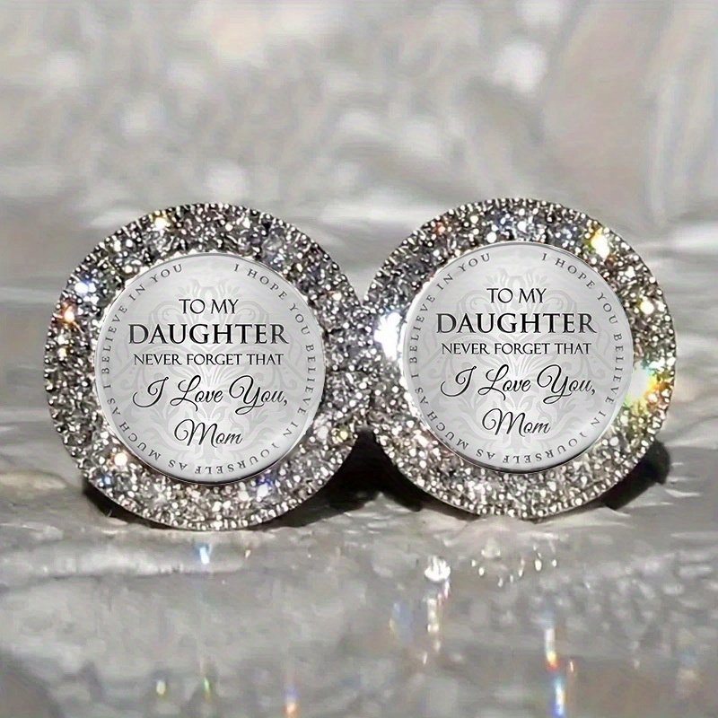 TEMU Sparkle Remember My, Uplifting And Message Earrings, Stunning Inspirational Additions For, Perfect Gift And Trendy Fashion Option