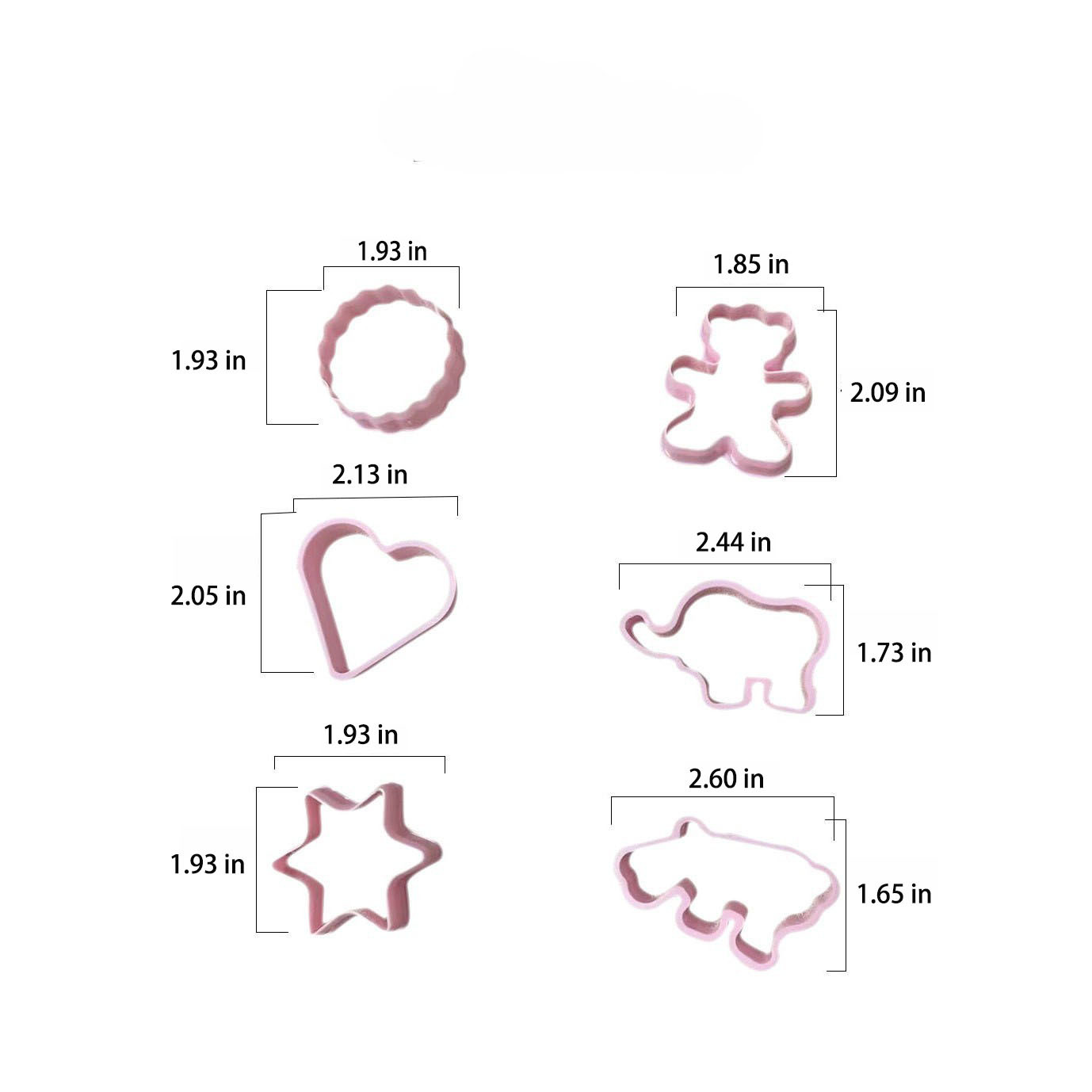 TEMU 6pcs Cookie Cutter Set, Cute Easy-to-use Plastic Baking Molds For , Cake& Biscuit Decorating, Party Baking Supplies For Christmas Birthday