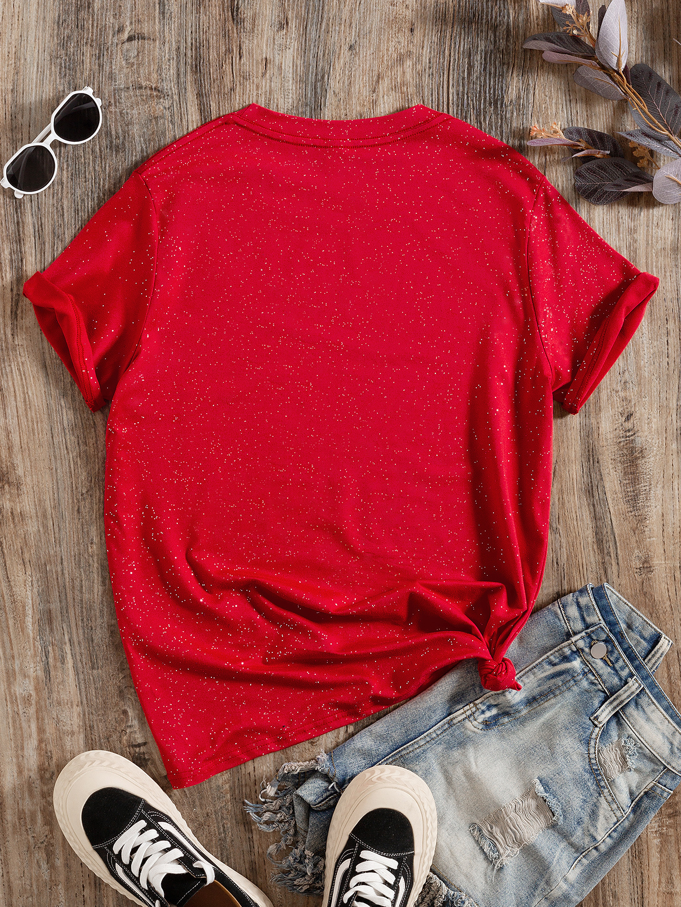 womens casual floral letter print short sleeve t shirt black