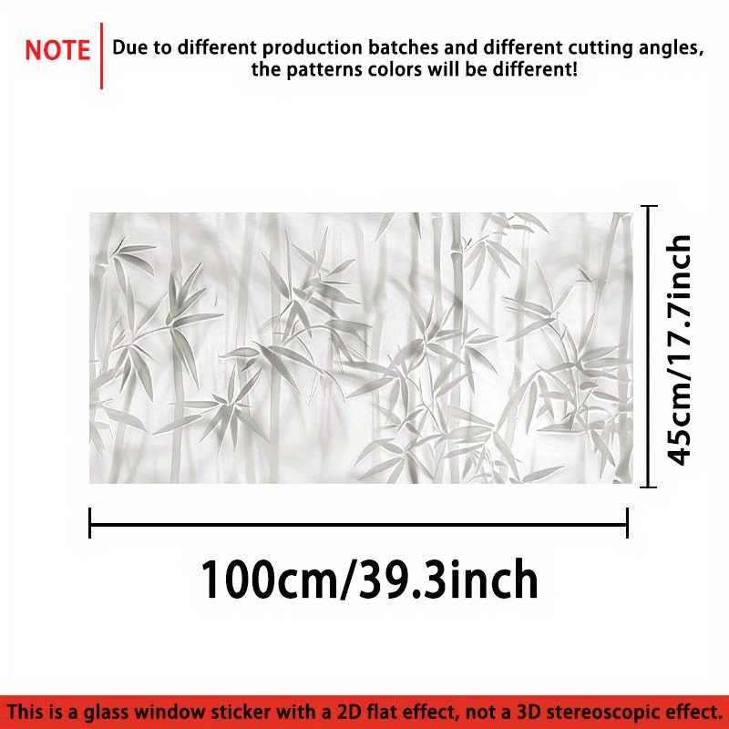 TEMU 1pc Design Pvc Static Cling Window Decal - 39.3x17.7 Inches, , Reusable, Privacy Protection & Decorative Effect For , Office Decoration | Design