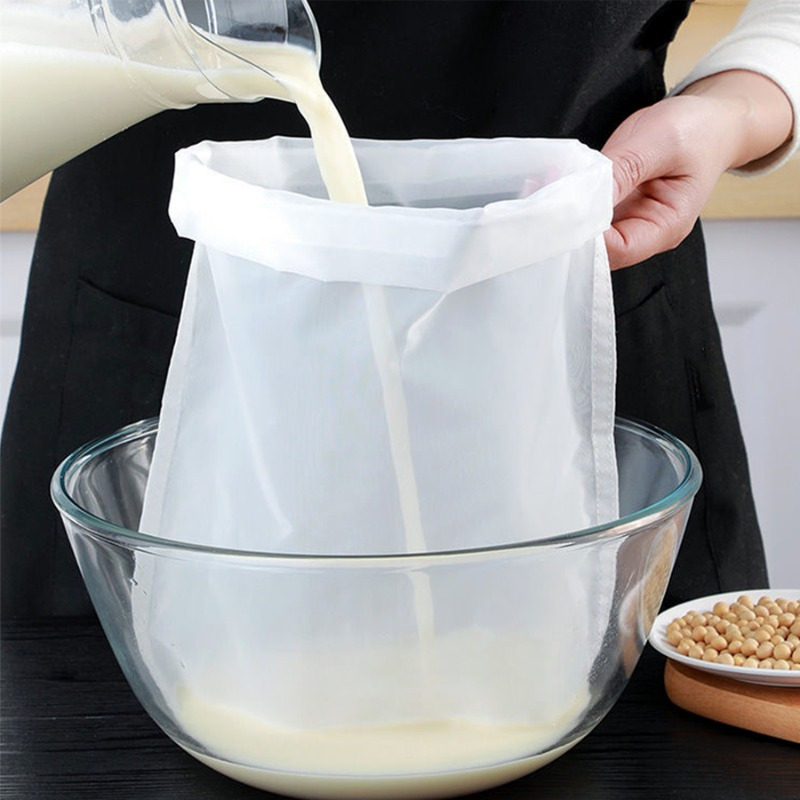 

2pcs Extra Large Nylon Drawstring Filter Bags - Soy Milk & Cooking, & Reusable Kitchen Strainer