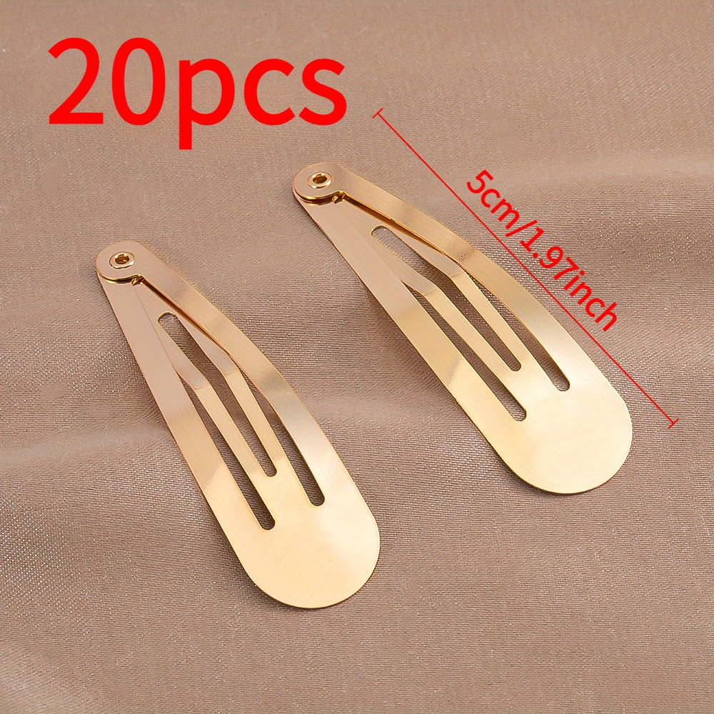 TEMU 20 Stück Mode Klassische Metall BB Haarspangen Pony Clip Multi Größen Verfügbar für Selbstgemachte Haarverzierungen Stirnband Schmuck Bastelsets
