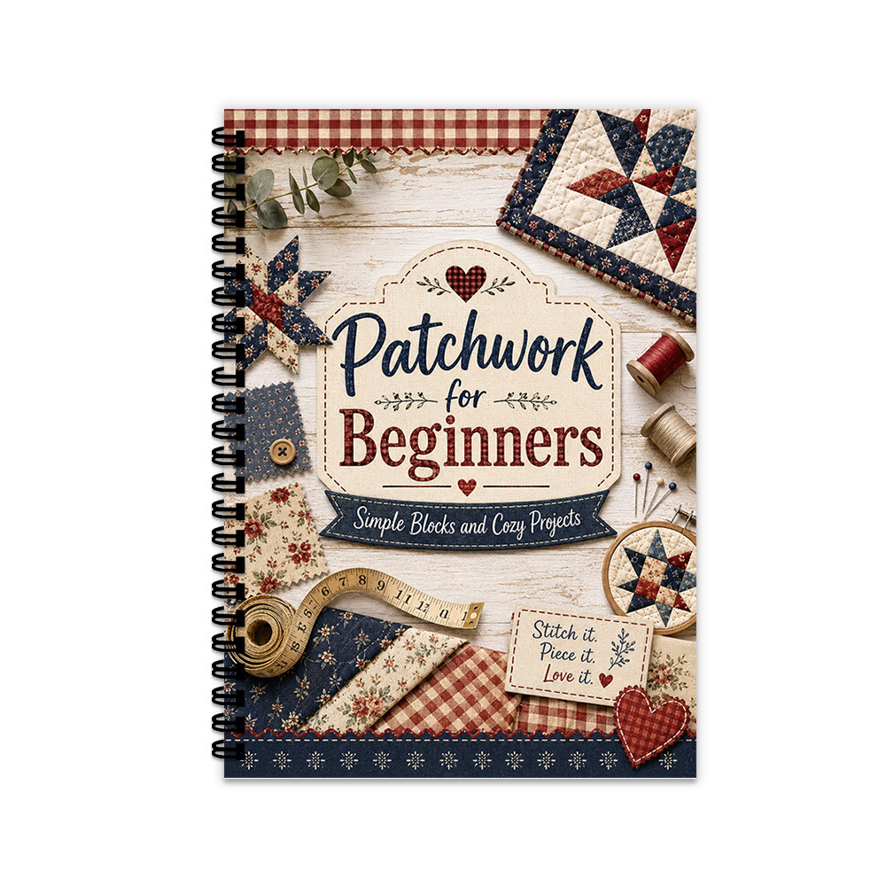TEMU 1pc Subject Notebook For Beginners, Quilting Notes, Simple Blocks, Cozy Projects, Country Sewing Pattern Planner, Thickened, Eye-friendly Paper,