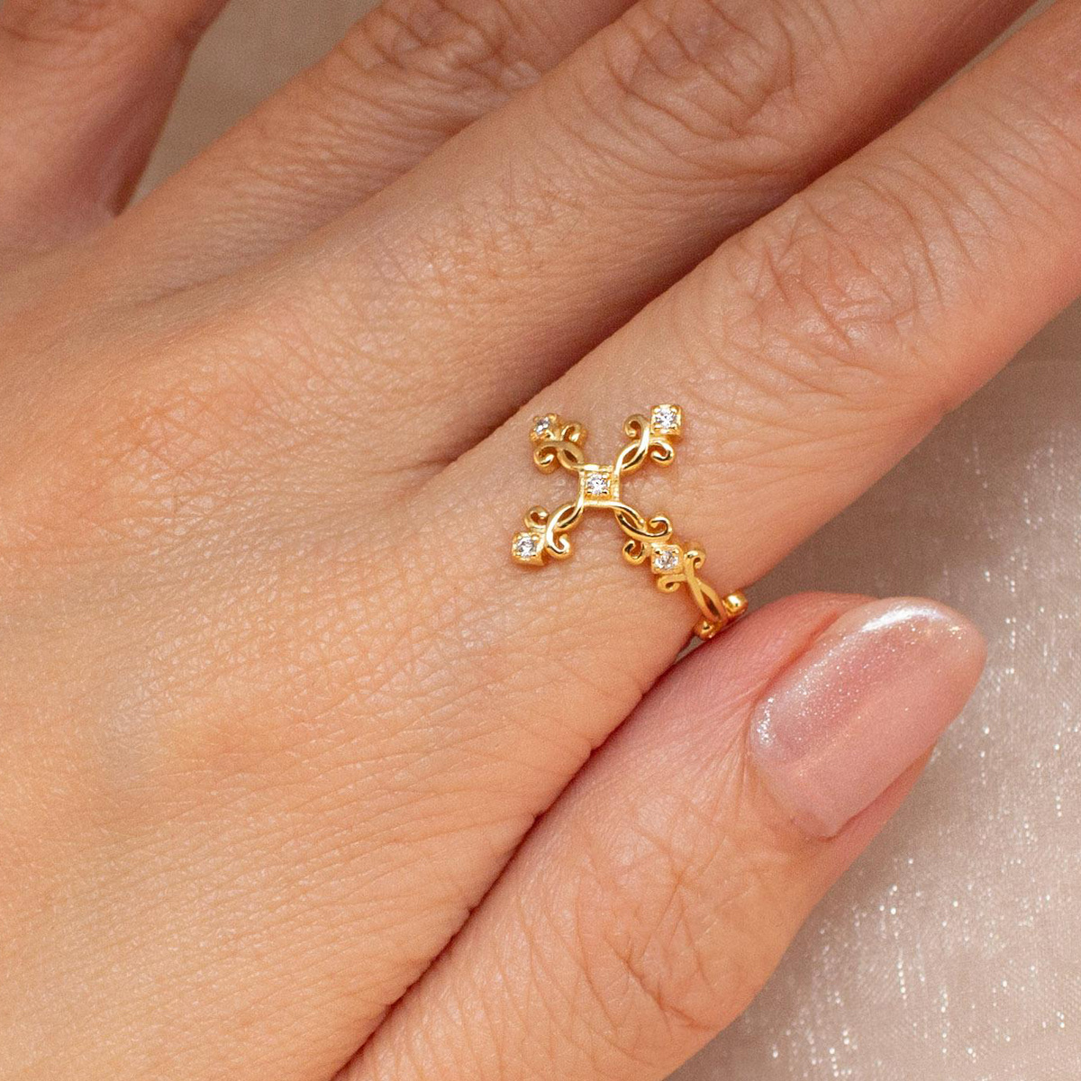Adjustable Cross Ring, Perfect Gift for Teenagers