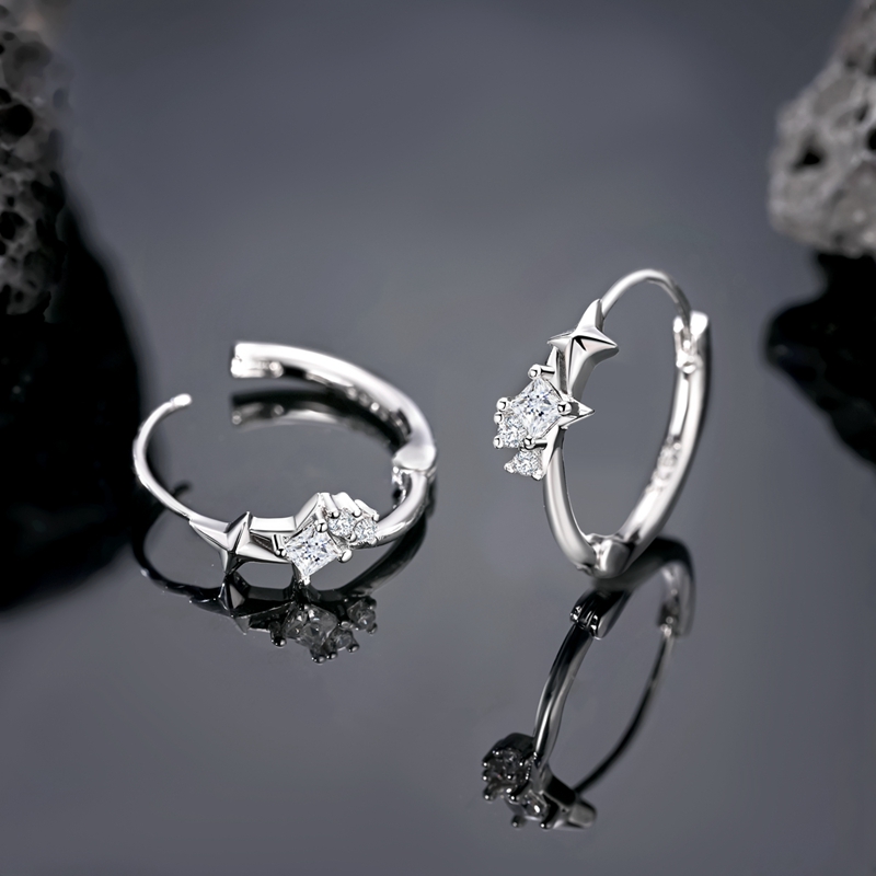 Women's 925 Silver Hypoallergenic Classic Hoop Earrings