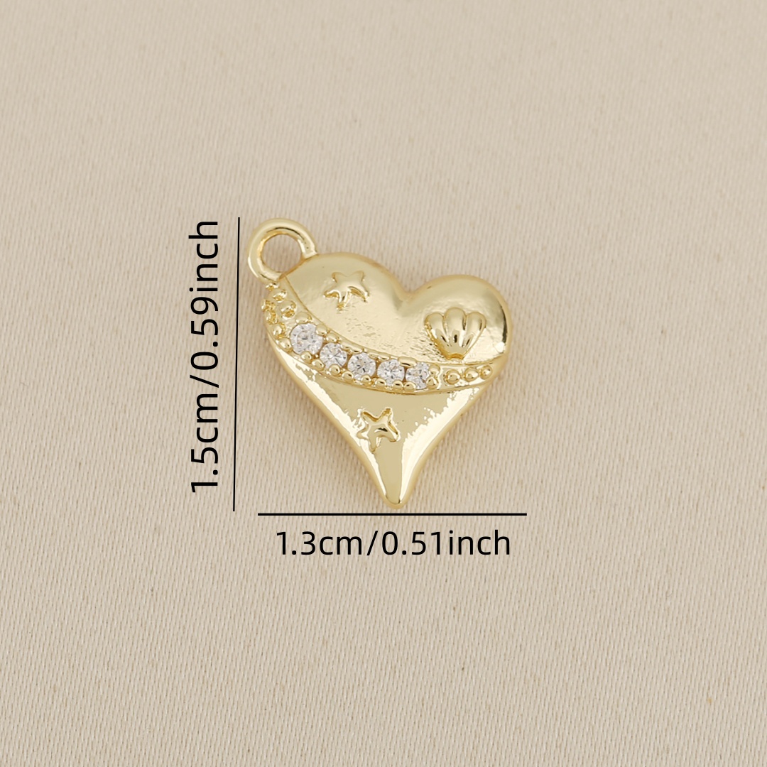 5pcs Heart-Shaped Jewelry Accessories Set with Synthetic Zirconia