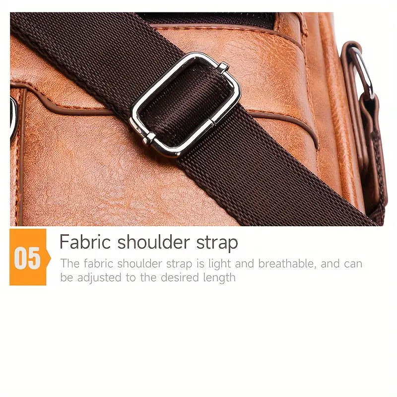 a single shoulder crossbody bag for men women with long wallet and short wallet integrating business leisure and commuting support details 19