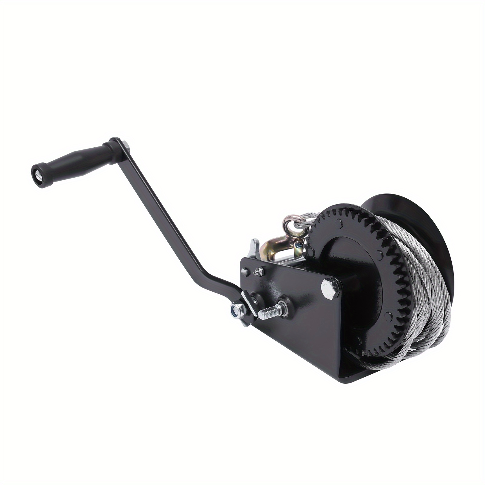 TEMU Zenostore 3500lb Heavy Duty Hand Winch Manual Cable Puller Featuring A 33ft Rope And A 4409lb Hook, Suitable For Boats, Trailers, And Trucks. It