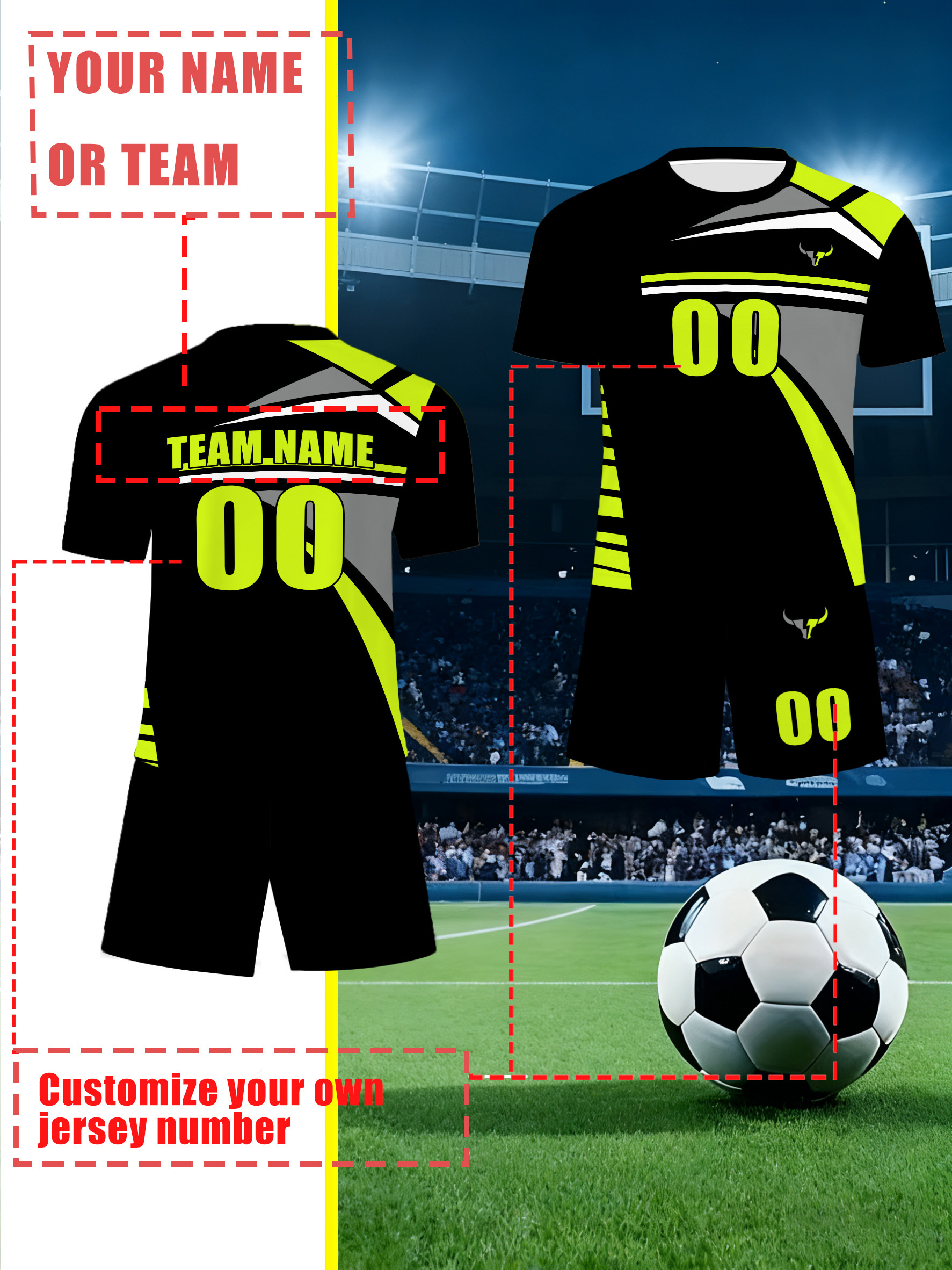 87 football jersey sold on Temu Canada