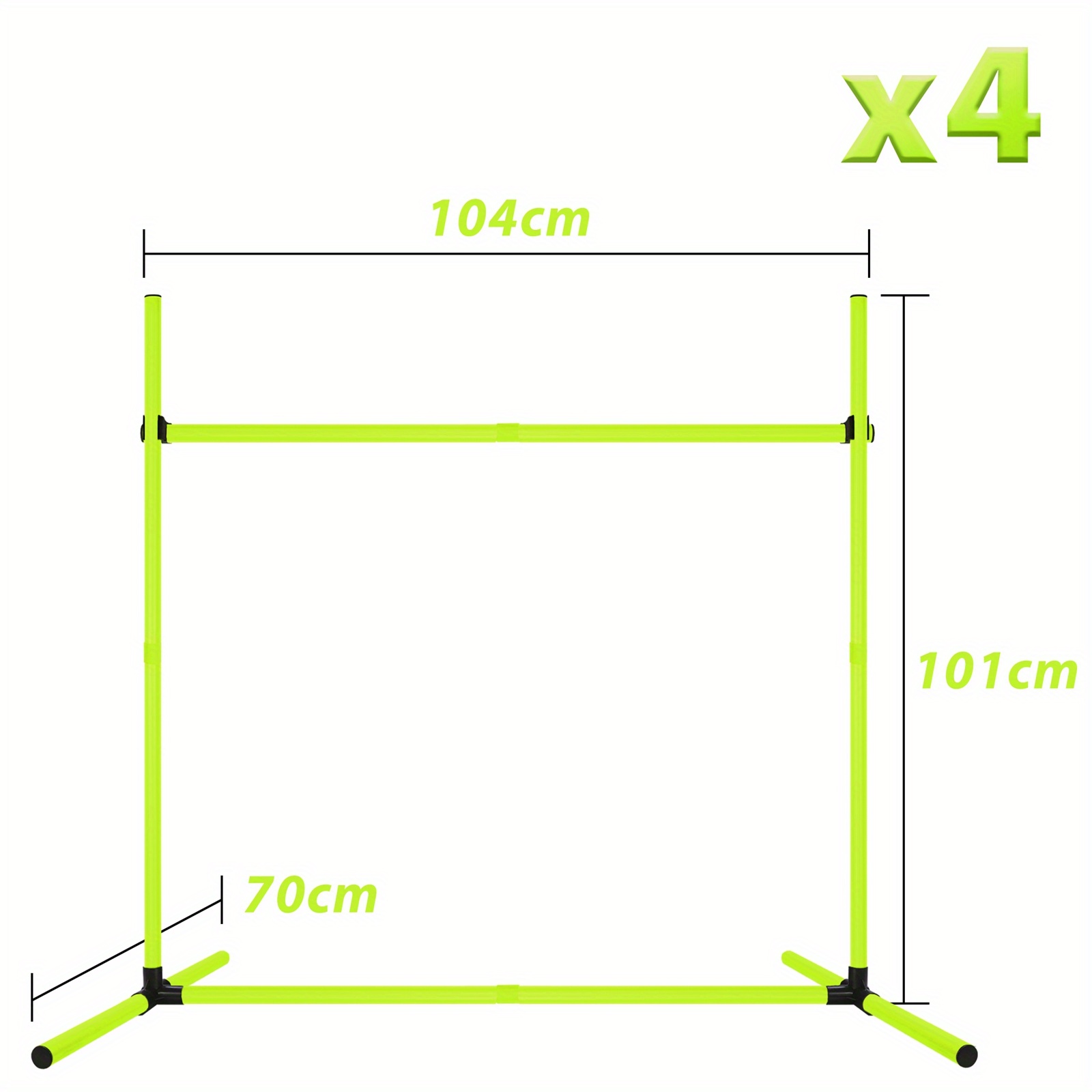 TEMU Height Adjustable Dog Agility Training Hurdle Set Dog Hurdles Dog Bars Pet Training Supplies White Green 4pcs With Storage Bag