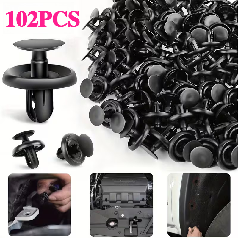 TEMU 102pcs Automotive Clips Engine Under Cover Push-type Retainer For & For Clips 90467-07201 Oem Replacement Fasteners