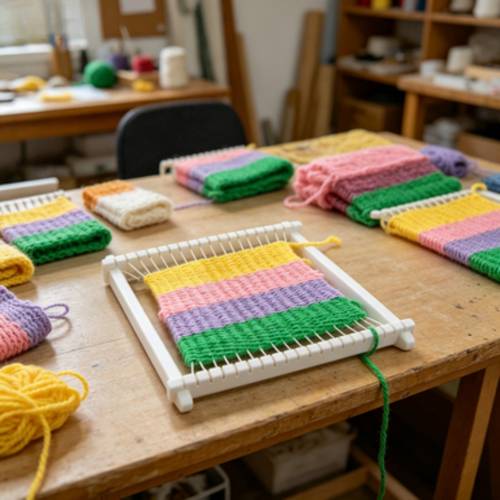item picture 1 set simple loom weaving kit with rake heddle accessories complete hand weaving for tapestry making suitable for beginners diy crafting suitable for weaving enthusiasts hobbyists or use