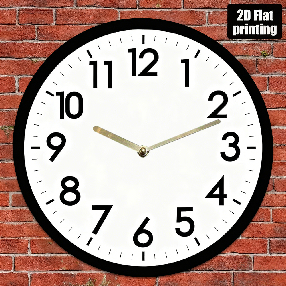 TEMU Silent Black Wall Clock With No Ticking Sound, 12 Inches, Aa Batteries (batteries Not Included), Round And Easy To Read, Suitable For Home,