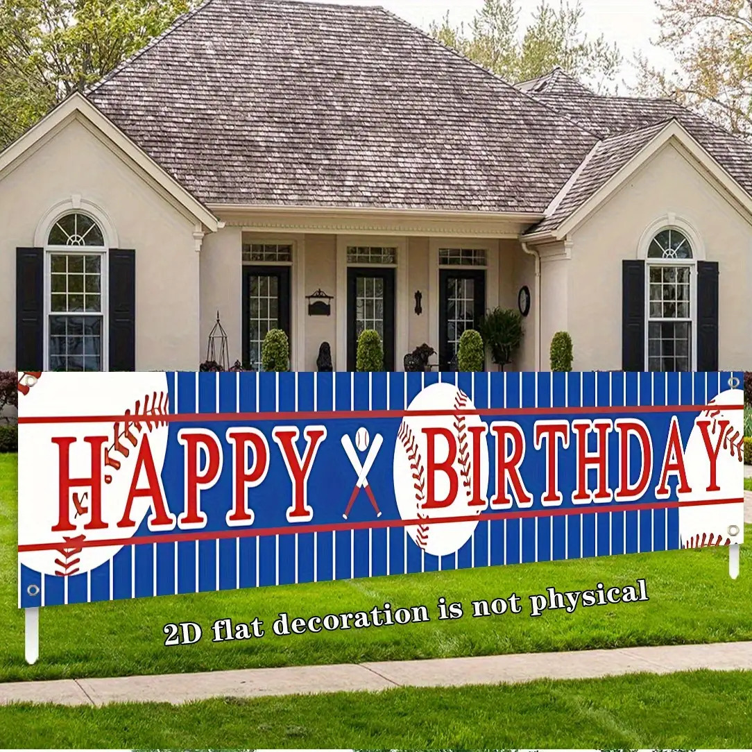 Personalized Baseball Theme Birthday Yard Sign – Custom Lawn Decoration 3 thumbnail image