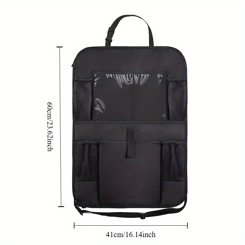 E-shop Rückbank Organizer für Autos - Robuste Aufbewahrungslösung aus Oxford-Gewebe mit einem sturzsicheren Tablet-Fach und isolierten Flaschenfächern,
