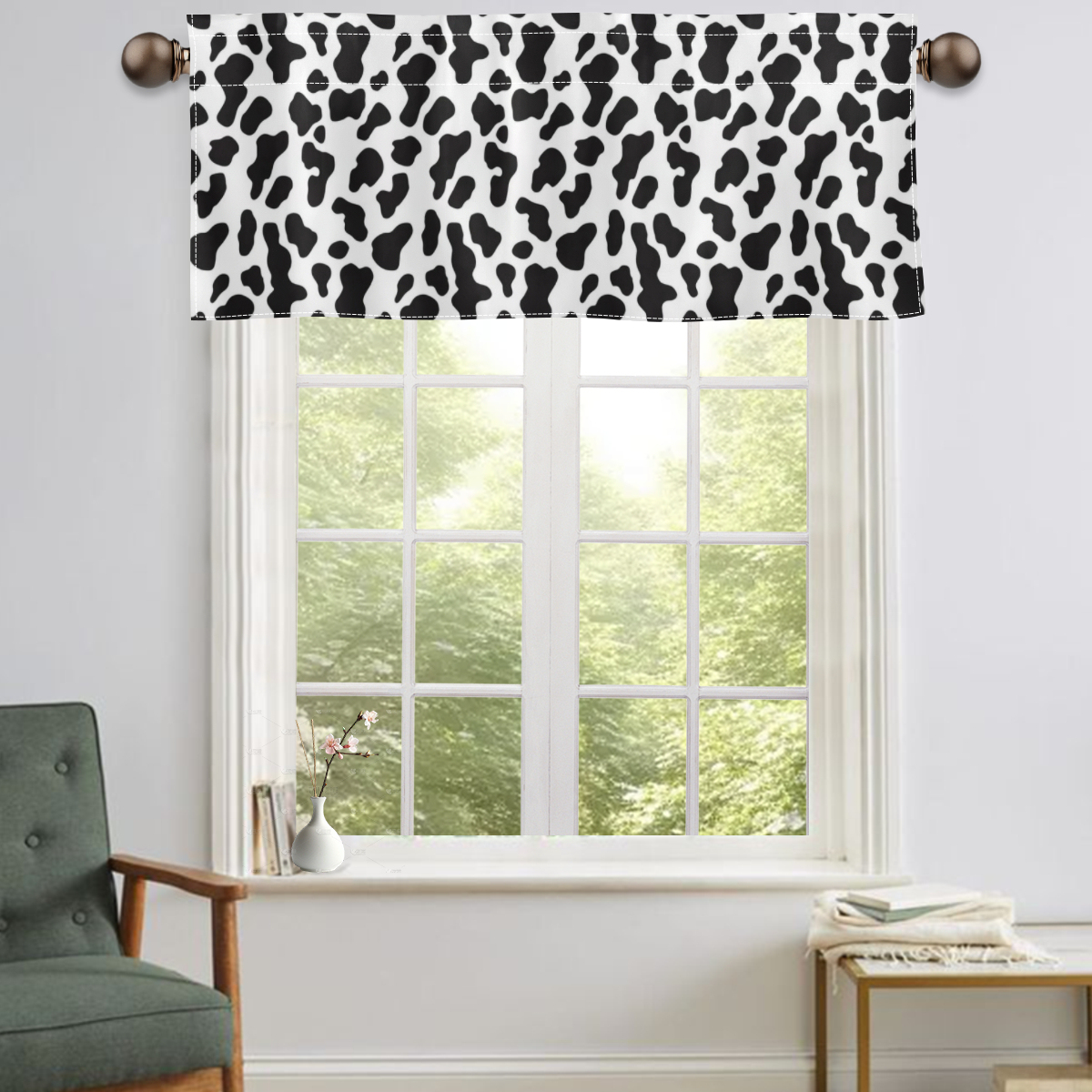 

1pc Polyester Valance Curtain, 160-180gsm Non-woven , , -, Rod , , For , , Bathroom, Bedroom Decor,