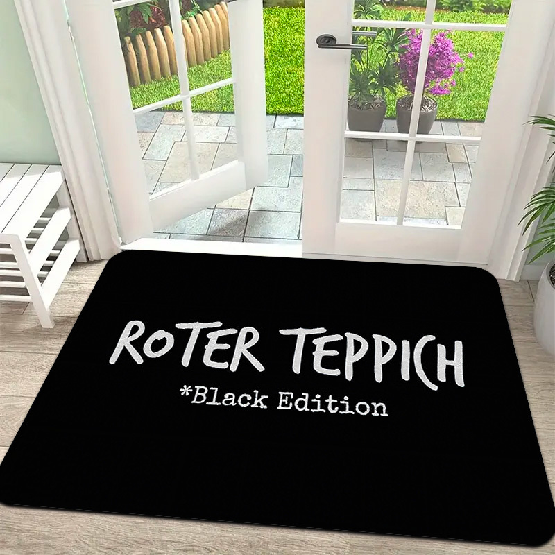 Artikelbild  .       textmatte, fußmatte für die haustür, bequeme waschbare bodenmatte, innen-/außenbereichsmatte -   für außentüren, küchen, wohnzimmer, schlafzimmer,  , terrassen, waschküchen - leicht zu reinigen