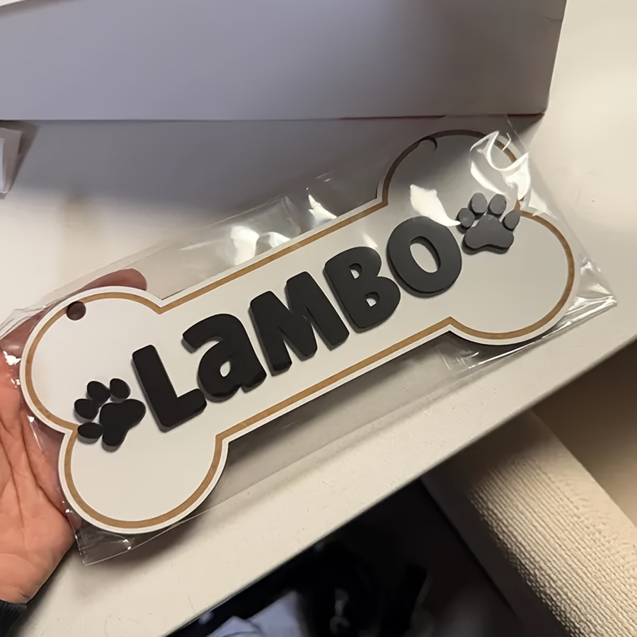 1pc Personalized Dog House Nameplate, Dog Door Sign, Custom Pet Name, Bone-Shaped Cage Tag, Name Tag with Paw Print, Custom Gift for Cat And Dog Lovers, Cage Nameplate