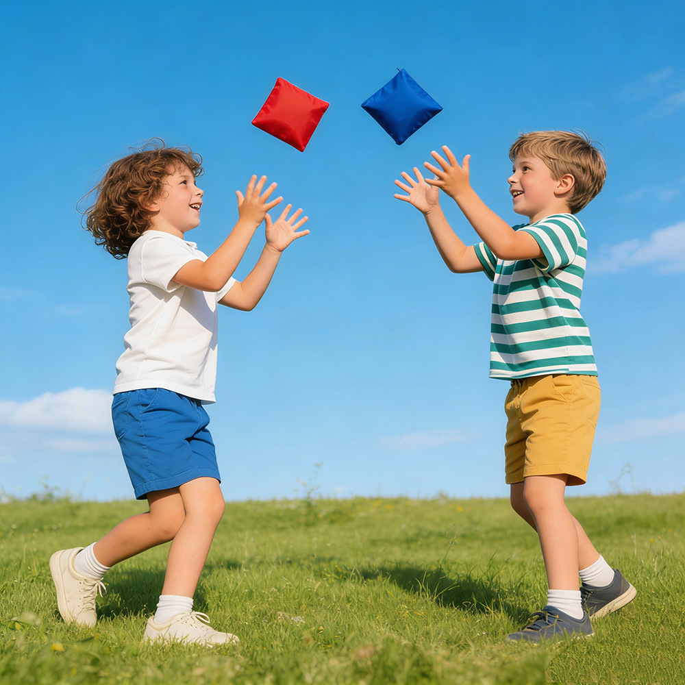 4pcs Colorful Kids Bean Bag Toss Outdoor Toy