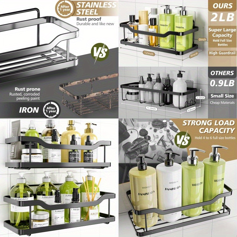 Porte-Savon Douche Auto-adhésif & Mural En Acier Inoxydable Avec Savon