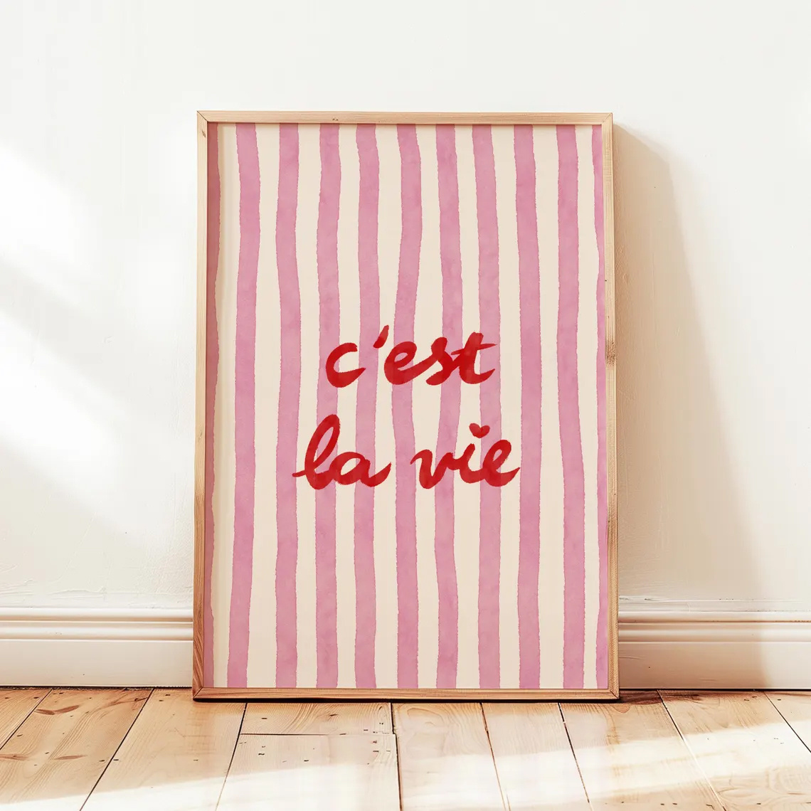 TEMU 1pc French Vertical Wall Art - Minimalist Cursive Lettering " Is What Is" Quote Print Canvas Poster Suitable For Living Room, Bedroom, - Modern