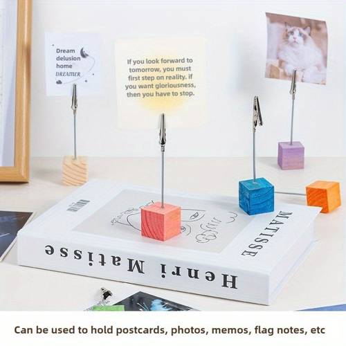 set van 4 assortiment clips voor het bureau, met een modern en gemakkelijk ontwerp. deze krokodil ijzeren clips zijn perfect voor het vasthouden van notities, berichten, fotos en visitekaartjes.