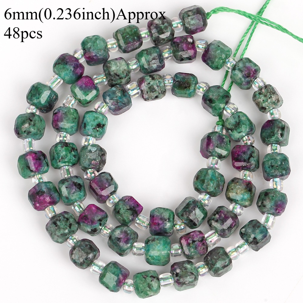 TEMU 40/48pcs Perles d'épidote naturelles facetées de tonneau pour la fabrication de bijoux, bracelets, et ajouts