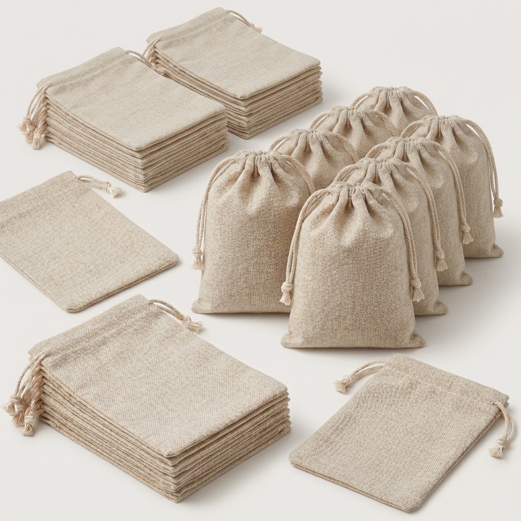 TEMU Lot de 24 pochettes cordon de serrage, sacs cadeaux en tissu pour organiser les bijoux, sacs de rangement durables et respirants avec fermeture