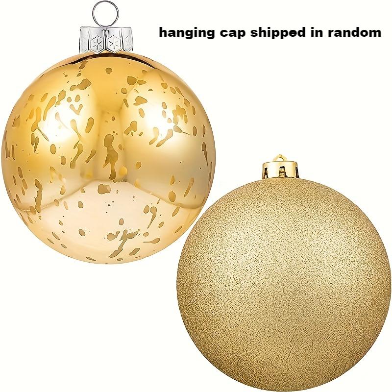 TEMU 2pcs, 15cm/5.9inch Golden Oversized Christmas Ball Hanging Ornaments, Transparent Christmas Tree Ball Decorations, For Mercury Ball Ornaments,