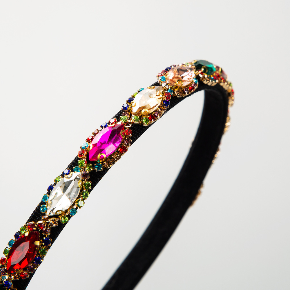Elegant Baroque Embellished Multicolor Gemstone Headband Elegant Baroque Multicolored Rhinestone Padded Headband | eBay main image 4