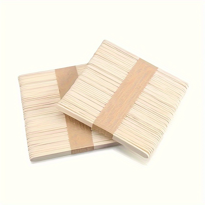 TEMU 99pcs Natural Wooden Craft Sticks, Multi-functional Wooden Poles, Suitable For Handicrafts, Home Art Projects, Classroom Supplies
